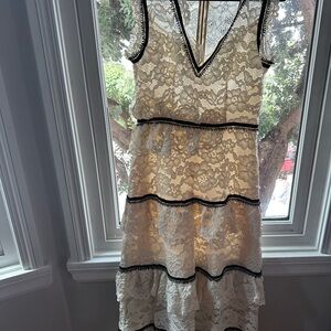 Self-portrait tiered lace dress